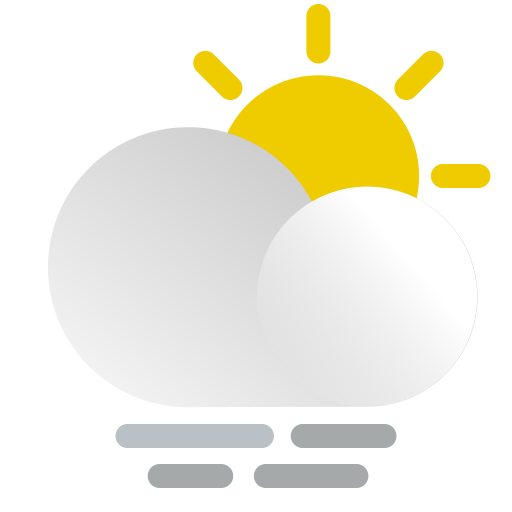 Cloud, coudy, day, fog, mist, sun, weather icon