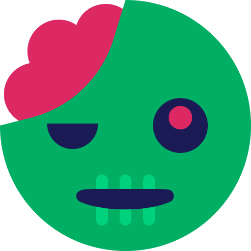 Emoji, head, zombie icon