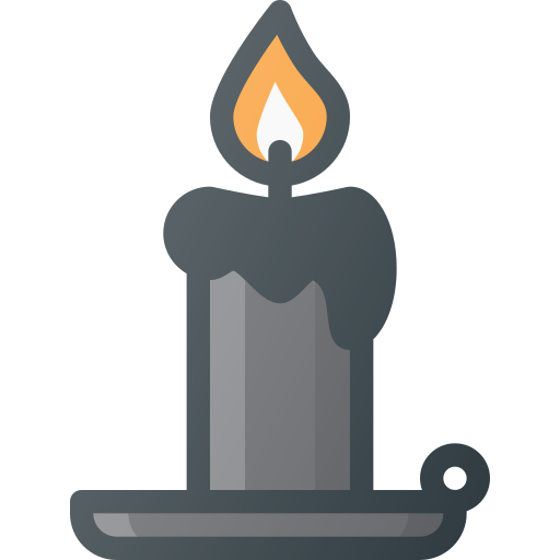 Candle, dark, halloween, light icon