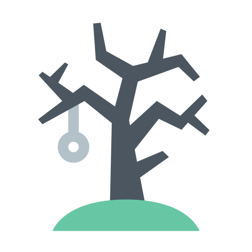 Gallows, halloween, horror, tree icon