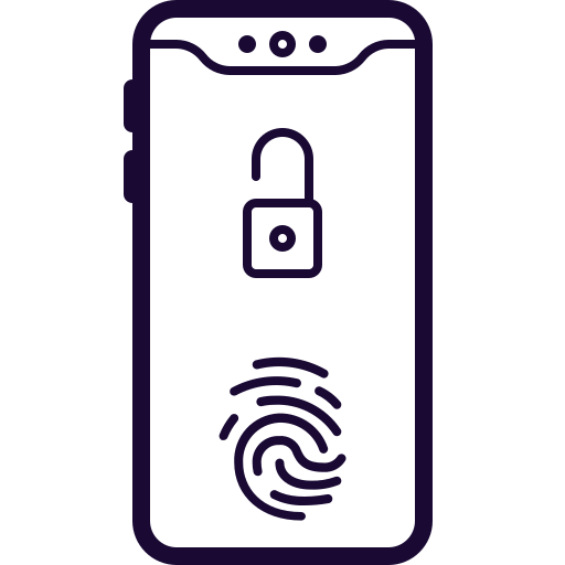 Phone, security, touch, unlock icon