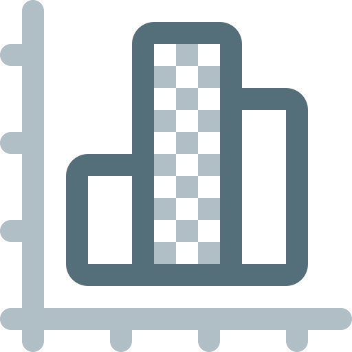 Bar, barchart, chart, graph, stats, analysis, data icon