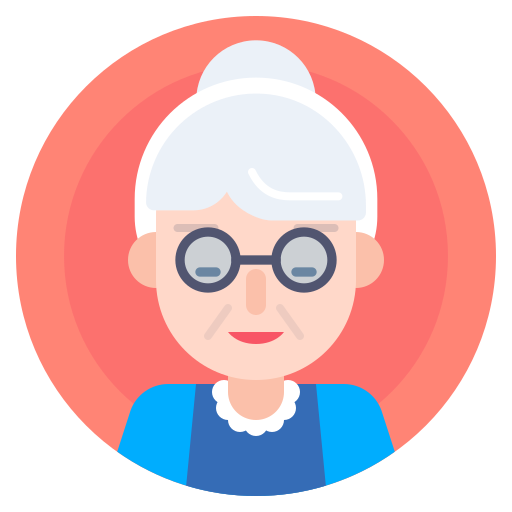 Avatar, elderly, grandma, nanny icon