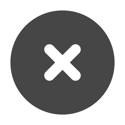 Delete, remove, cross, cancel, close icon