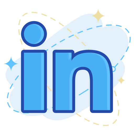In, linked, media, social icon