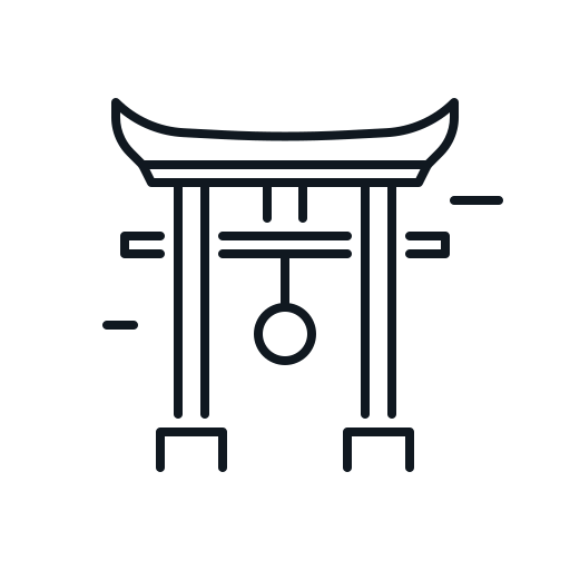 Building, gate, japan, japanese, landmark, temple, torii icon