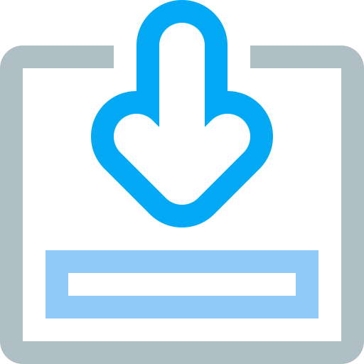 Down, download, arrow, direction, move icon