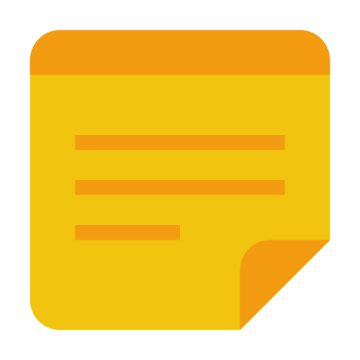Note, sticky icon