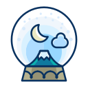 Cloud,Decorate,Decoration,Moon,Mountain,Snowglobe
