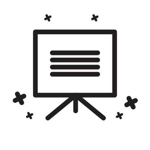 Board, doodle, education, presentation, school, study, vector icon