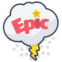 Cloud,Epic,Layer,Photo,Sticker,Storm,Word