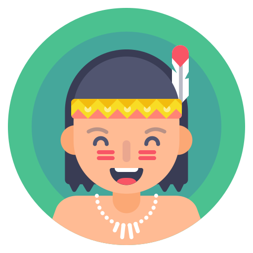 Boy, indian, kid, native icon