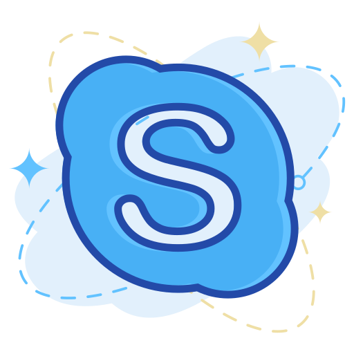 Media, skype, social icon