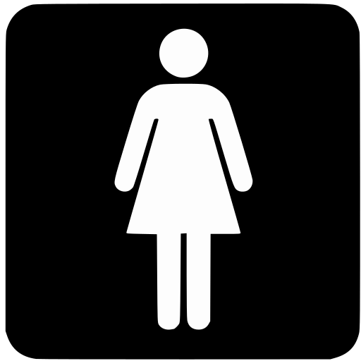 Toilets, woman icon