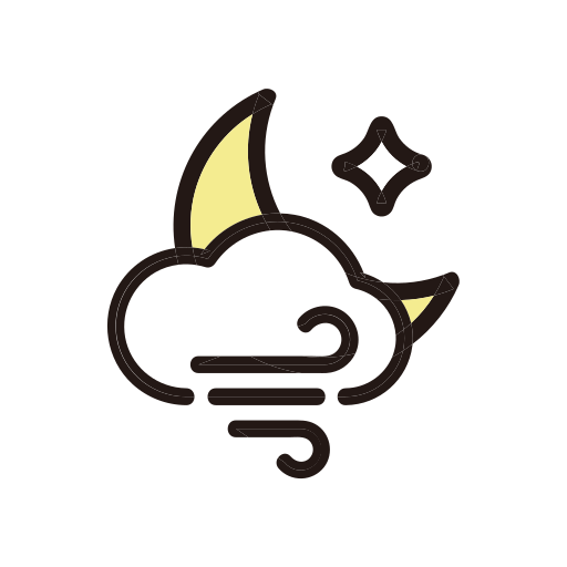 Weather, cloudy, storm, wind icon