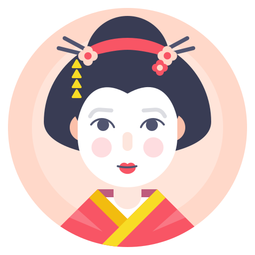 Avatar, geisha, japanese, woman icon