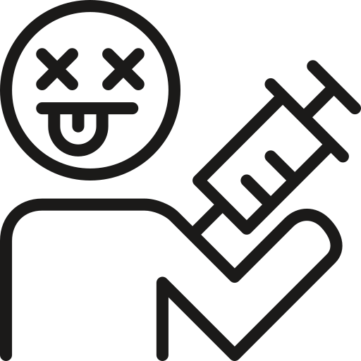 Drugs, injection icon