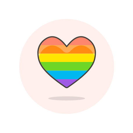 Flag, heart, lgbtq icon