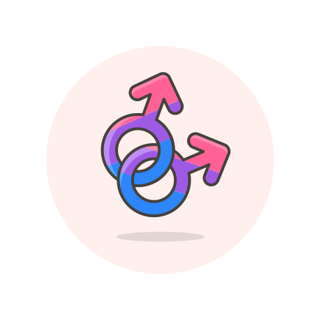 Bisexual, gay, male icon