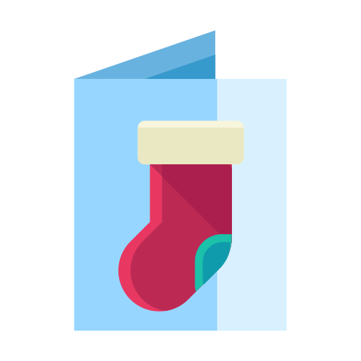 Card, clothes, clothing, fashion, receive, send, stocking icon