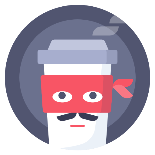 Avatar, coffee, cup, zorro icon