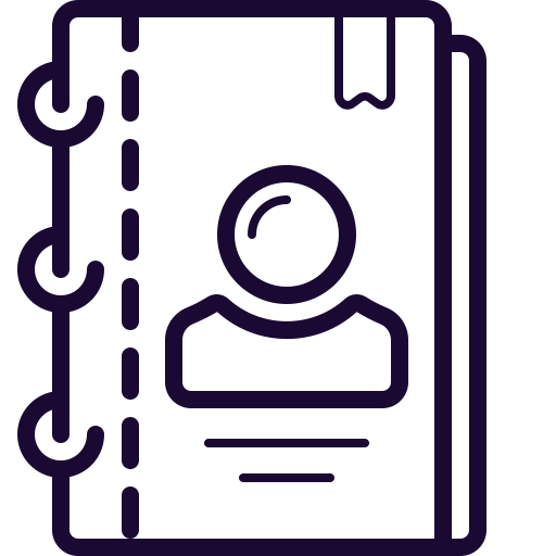 Number, phone, call, contact, book icon