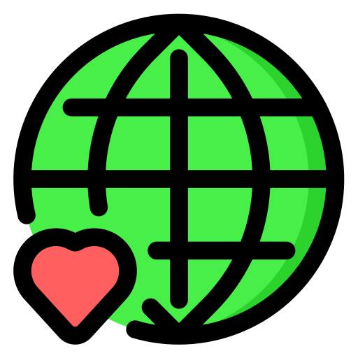 Enviroment, green, love, planet, save, world icon