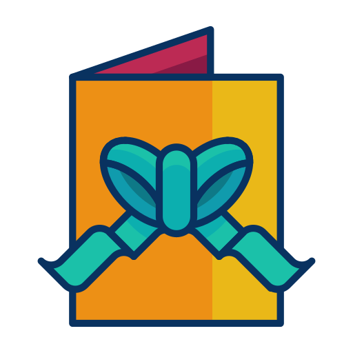 Bow, card, christmas, greeting, ribbon icon