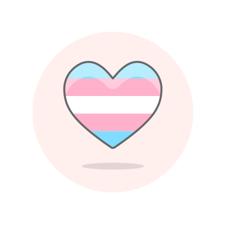 Flag, heart, transgender icon