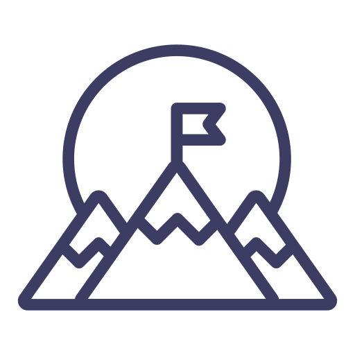 Challenge, environment, flag, forest, hill, mountain, nature icon