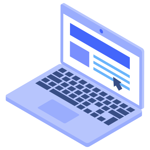 Browser, laptop, on, web, browsing, surfing icon