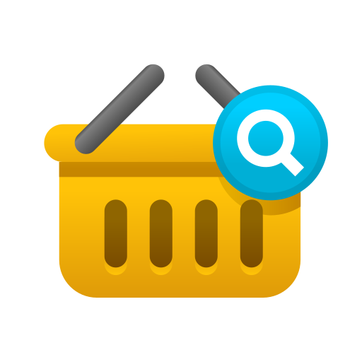 Bag, basket, cart, ecommerce, search, shopping, store icon