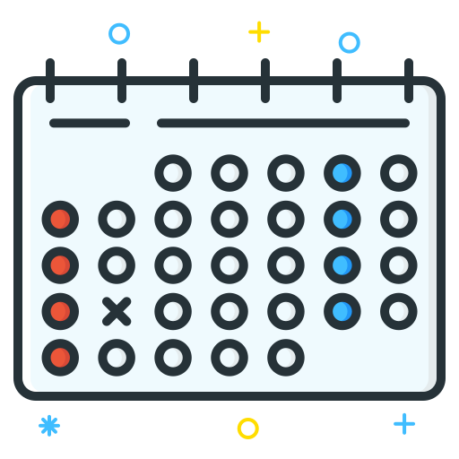 Calendar, employee, job, seeker, unemployee, work icon