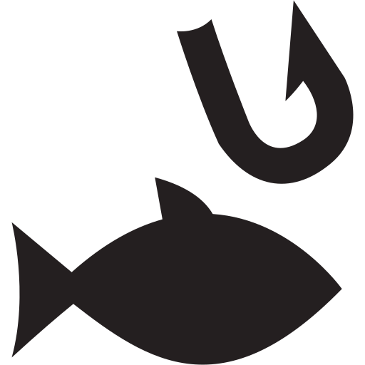 Fishing, animal, fish, swimming, hook icon