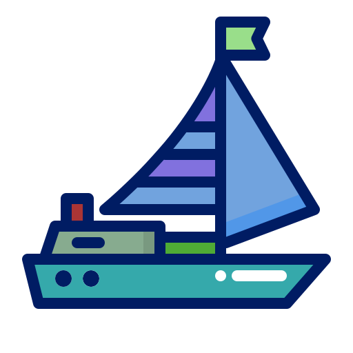 Inkcontober, sea, ship, tools, water icon