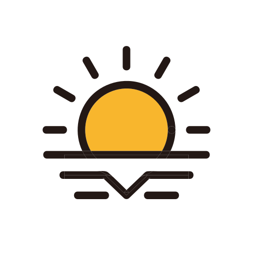 Weather, evening, sun, sunset icon