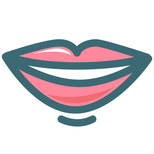 Dental, dentist, dentistry, lip, mouth, smile, tooth icon