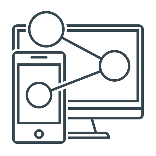 Devices, share, transfer, communication, network icon