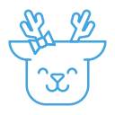 Animal,Deer,Emoji,Emoticon,Happy,Reindeer,Smile
