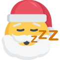 Christmas,Emoji,Santa,Sleep,Tired