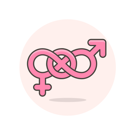 Bisexual, sign icon