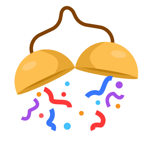 Ball, confetti, newyears, party icon