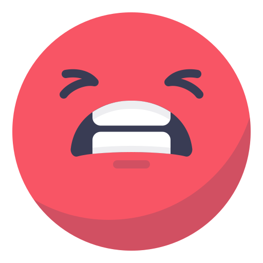 Angry, bad, face, irritated, negative, smile, smiley icon