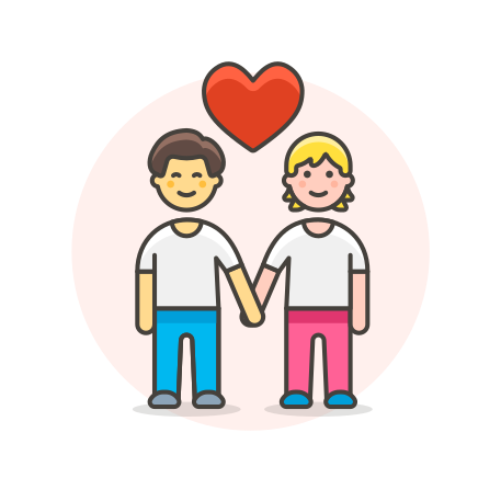 Couple, gay, hands, hold icon