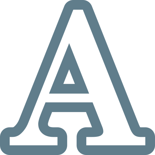 A, character, letter, text icon