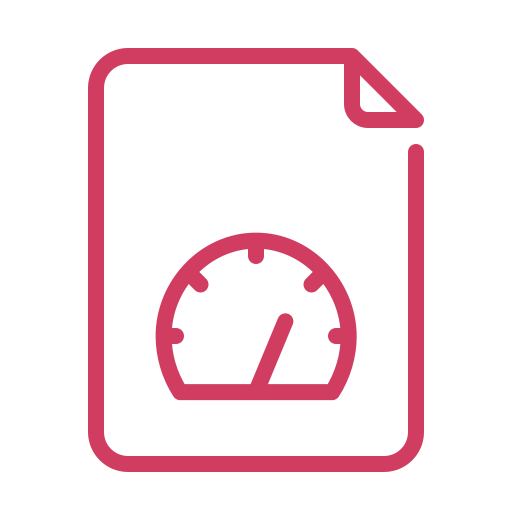 Dashboard, doc, document, guage, speed, speedometer icon
