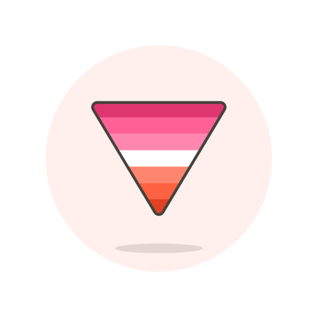 Lesbian, sign, triangle icon