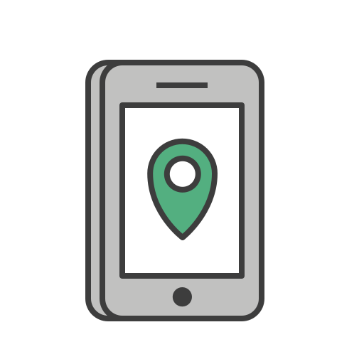 Application, journey, location, marker, phone, pin, travel icon