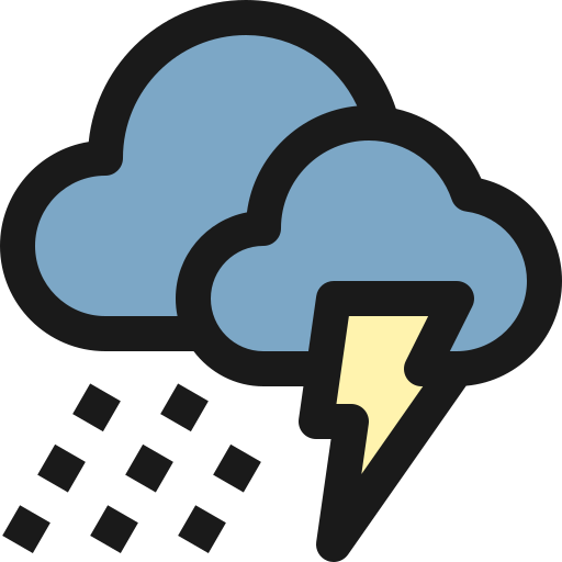 Weather, rain, cloud, thunder icon