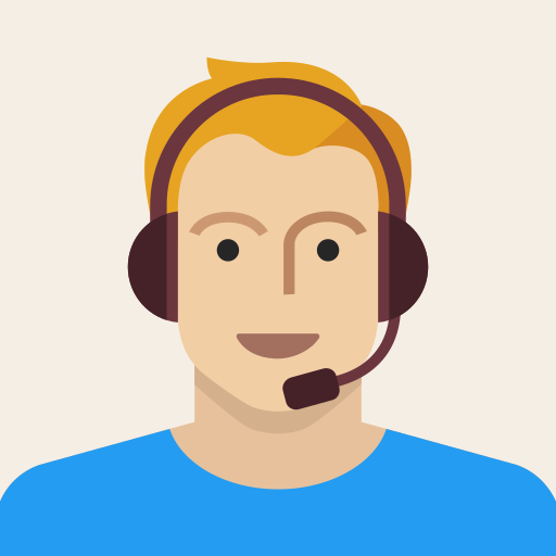 Avatar, headset, male, man, person, support, young icon